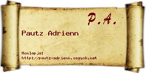 Pautz Adrienn névjegykártya